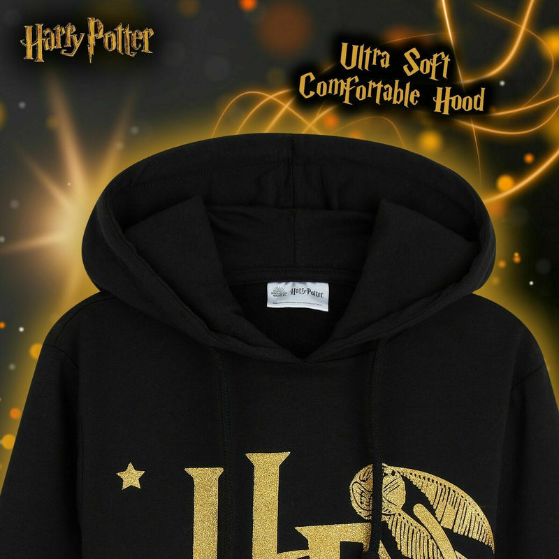 Harry Potter Hoodies, Black Hoodie for Girls and Teens, Official Merchandise
