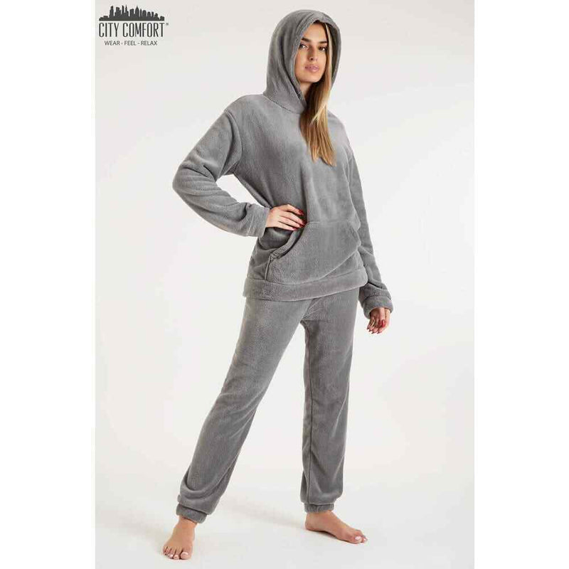 CityComfort Pyjamas Set, Comfy Snuggle Warm Fleece for Women and Teenergers - Get Trend