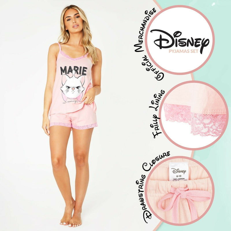 Disney Ladies Pyjamas, Marie Lounge Sets For Women, Aristocats Cotton PJs