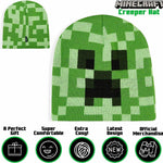 Minecraft Creeper Knitted Beanie Hat for Boys Girls Men Women - Get Trend