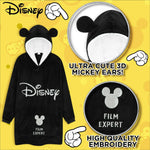 Disney Hoodie, Fleece Oversized Hoodie Blanket in Black, Minnie Mickey Gifts - Get Trend