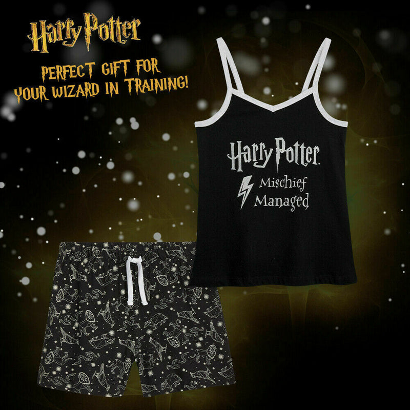 Harry Potter Girls Pyjamas, 2 Piece Short Girls PJs, 100% Cotton Girls Clothes
