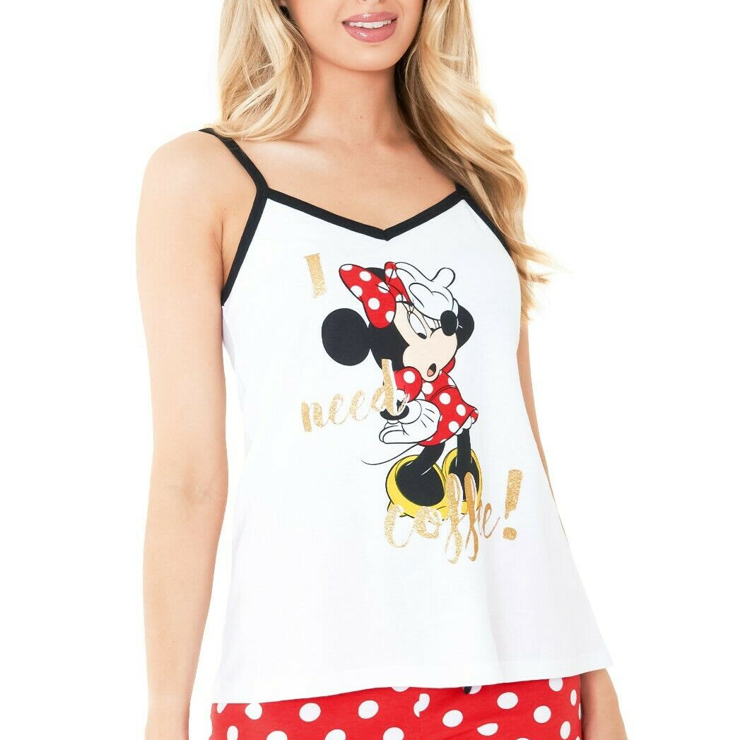 Disney Ladies Pyjamas Set, Shorts PJs for Women, Minnie Mouse Pyjamas - Get Trend