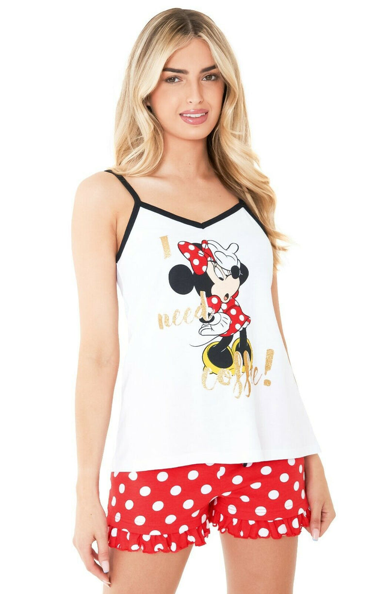 Disney Ladies Pyjamas Set, Shorts PJs for Women, Minnie Mouse Pyjamas - Get Trend