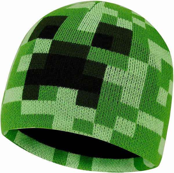 Minecraft Creeper Knitted Beanie Hat for Boys Girls Men Women - Get Trend