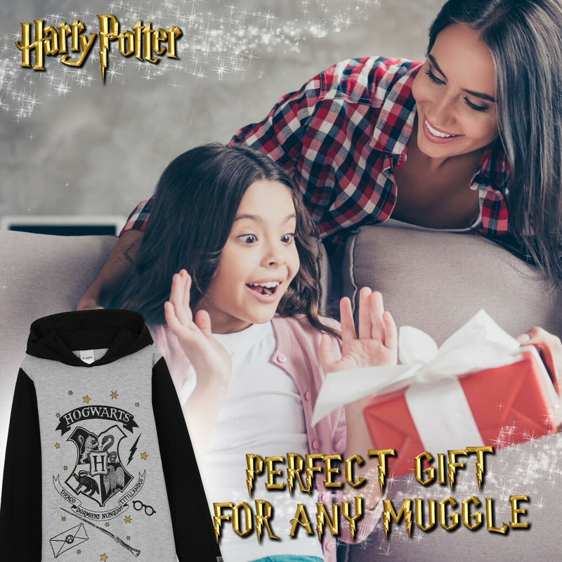 Harry Potter Grey Hoodie Dress for Girls and Teens, Cotton Oversized Jumper - Get Trend