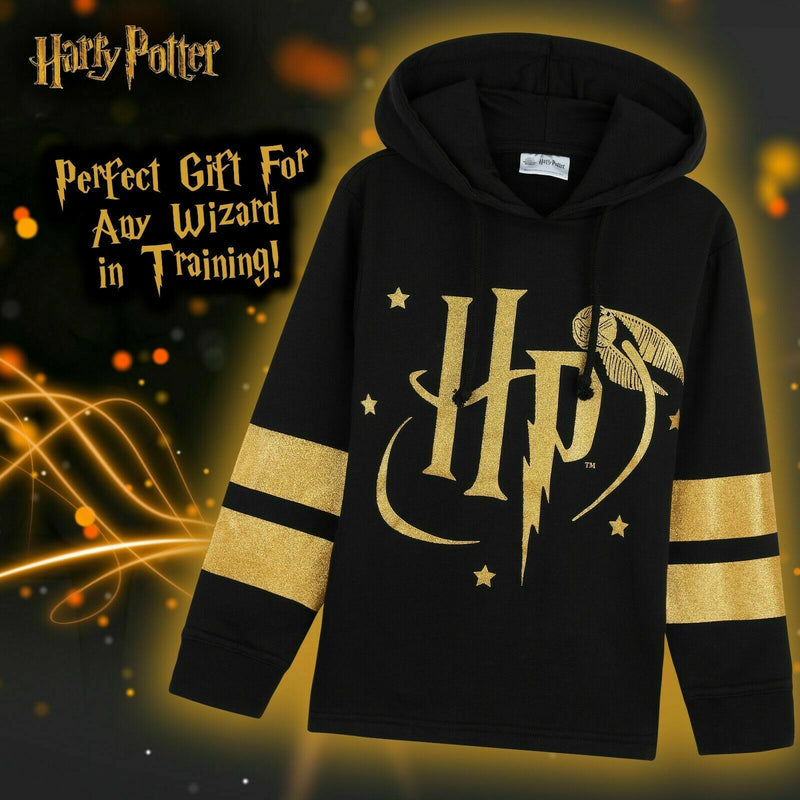 Harry Potter Hoodies, Black Hoodie for Girls and Teens, Official Merchandise