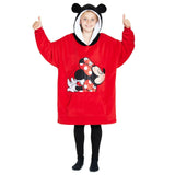 Disney Hoodie, Fleece Oversized Hoodie Blanket for Girls in Red, Minnie Mickey Gifts - Get Trend