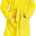 Pokemon Soft Fleece Dressing Gown with 3D Pikachu Hood for Boys Girls Teens - Get Trend