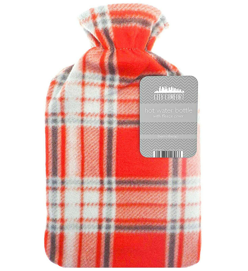 Hot Water Bottle with Beautiful Fleece Print Soft Cover - Get Trend