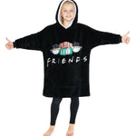 Friends Black Hoodie for Girls Teens, Fleece Oversized Hoodie Blanket - Get Trend
