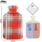 Hot Water Bottle with Beautiful Fleece Print Soft Cover - Get Trend