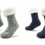 Mens Slipper Socks Bed Socks for Men with Sherpa Wool Non Slip - Get Trend