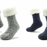 Mens Slipper Socks Bed Socks for Men with Sherpa Wool Non Slip - Get Trend