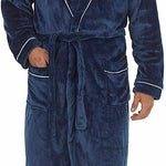 CityComfort Super Soft  Hooded Dressing Gowns for Men in Grey or Navy - Get Trend