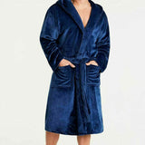 Mens Dressing Gown Super Soft, Mens Fleece Robe with Hood - Get Trend