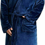 Mens Dressing Gown Super Soft, Mens Fleece Robe with Hood - Get Trend
