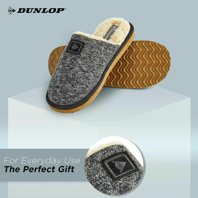 Dunlop Comfy Memory Foam Slippers with Rubber Sole Anti Slip for Men - Get Trend