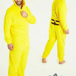 Pokemon Pikachu Onesie Halloween Costumes Fleece Adult Onesie - Get Trend