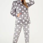 CityComfort Womens Pyjamas, Warm Fleece Hooded Pyjamas for Women Sets