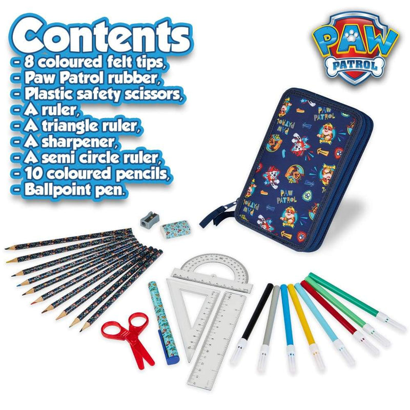 Paw Patrol School Stationery Set Pencil Case for Boys with Marshall Chase Rubble Pencil Case Paw Patrol £9.99