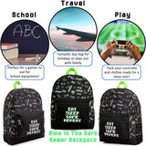 Citycomfort Glow in the Dark Gamer Large Backpack for Boys Teenagers (black Gamer) Backpack City Comfort £14.99 Save 10%