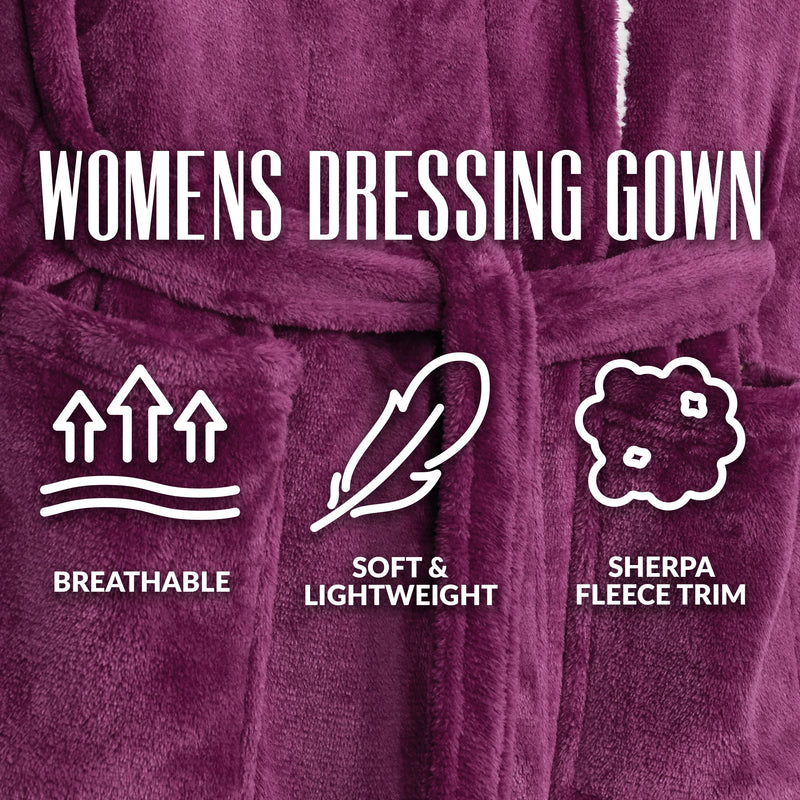 CityComfort Ladies Dressing Gown Soft Plush Bath Robe for Women