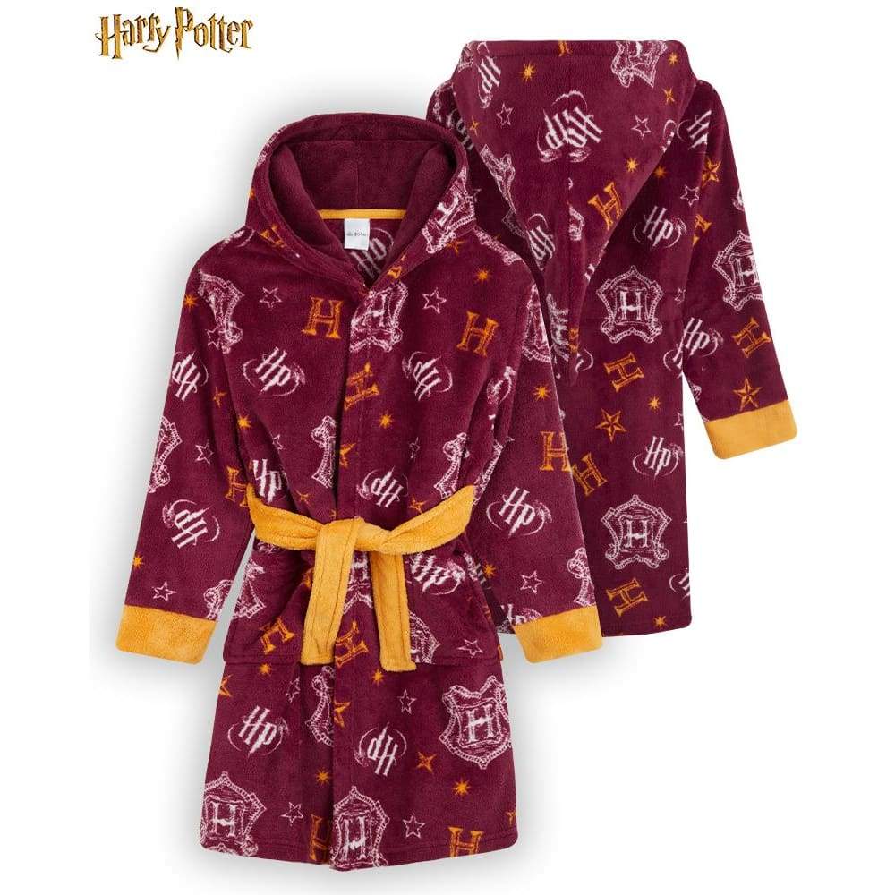 Harry Potter Kids Dressing Gown Gryffindor Soft Fleece Robe for Boys or Girls Dressing Gown Harry Potter £20.49
