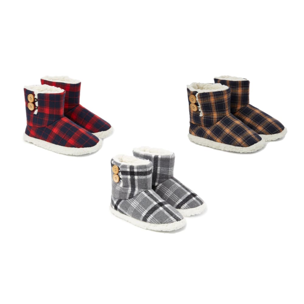 Dunlop Memory Foam Faux Sheepskin Fur Plush Bootie Slippers for Women Bootie Slippers Citycomfort £14.49