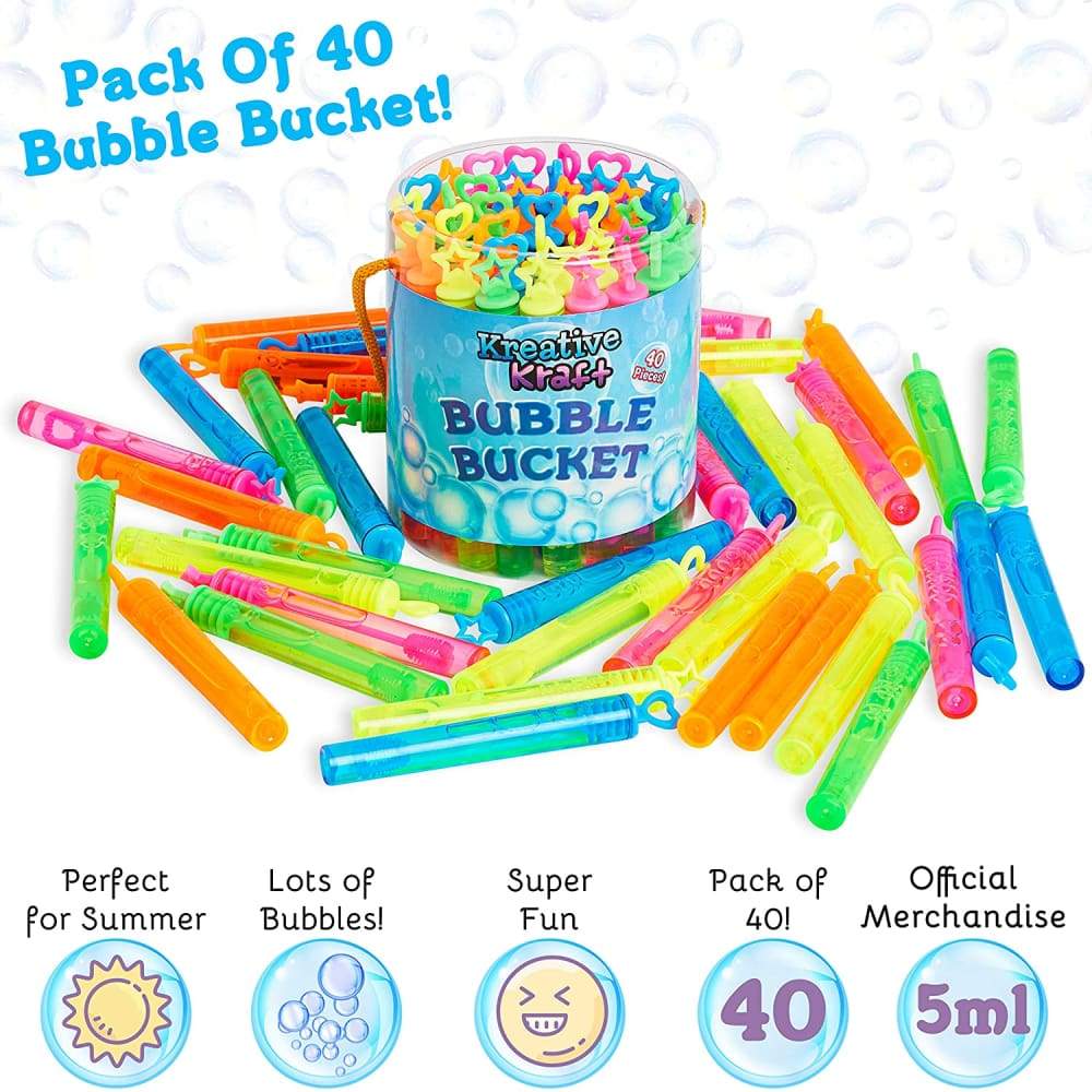 Kreativekraft Pack of 40 Bubble Wands Fun Garden Toys for Kids Gifts for Girls Boys Bubble Wand Kreativekraft £9.75 Save 20%