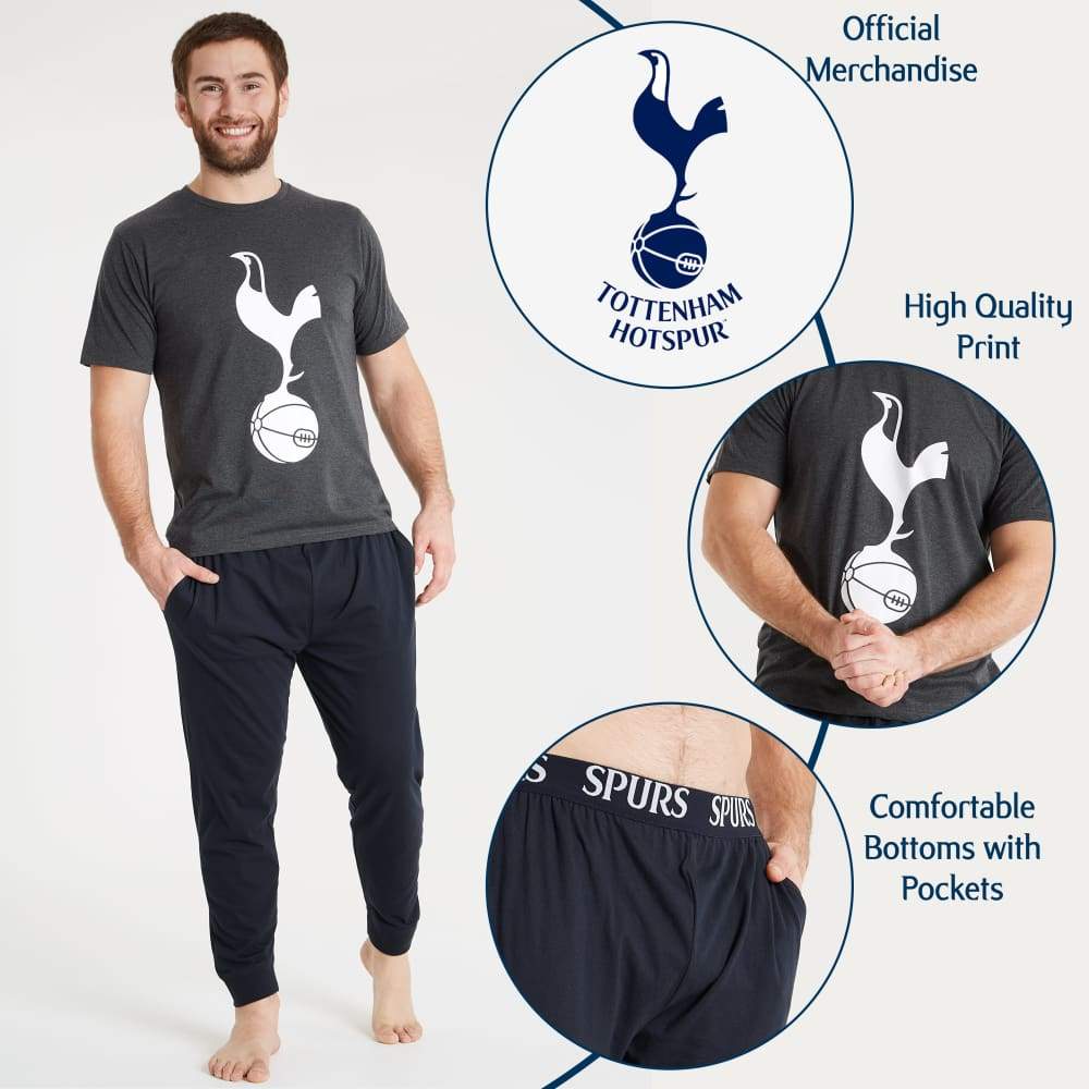 Tottenham Hotspur F.c. Mens Pyjamas Set Official Mens Pjs Gifts for Men Teens Pyjama Tottenham Hotspur F.c. £20.49