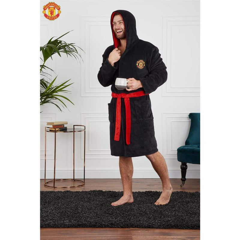 Men's Dressing Gowns | Manchester United FC | Black | From only £31.59