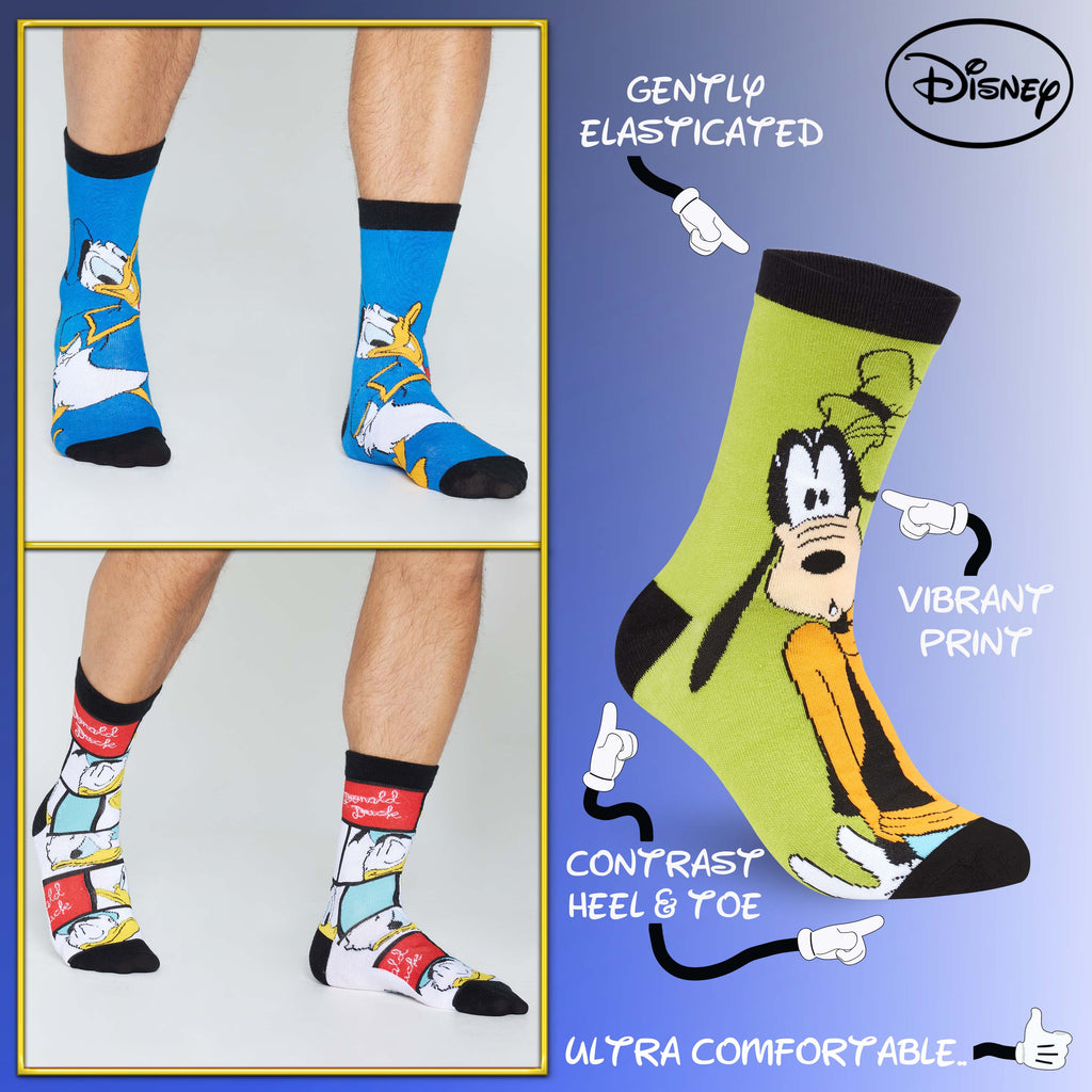 Disney Mens Socks, Novelty Socks Mickey Mouse 5 Pack Socks