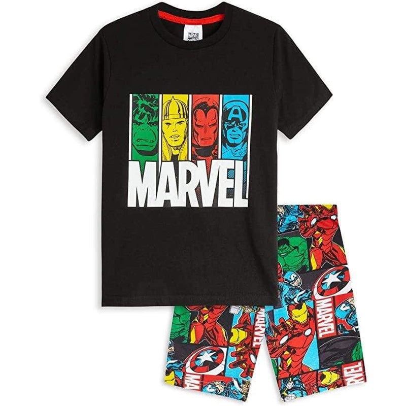 Marvel Boys Teenagers 2 Piece Short Pyjamas Iron Man Captain America ...