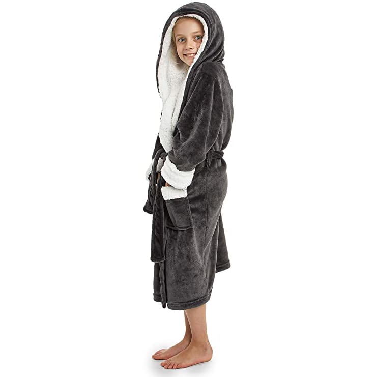 Citycomfort Fleece Dressing Gown Kids Towelling Robe Bathrobe Plush Super Soft Dressing Gown Citycomfort £10.95