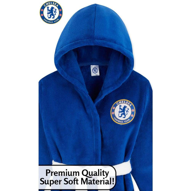 Chelsea F.c. Boys Dressing Gown Kids Fleece Hooded Robe Football Gifts Dressing Gown Chelsea F.c. £19.49