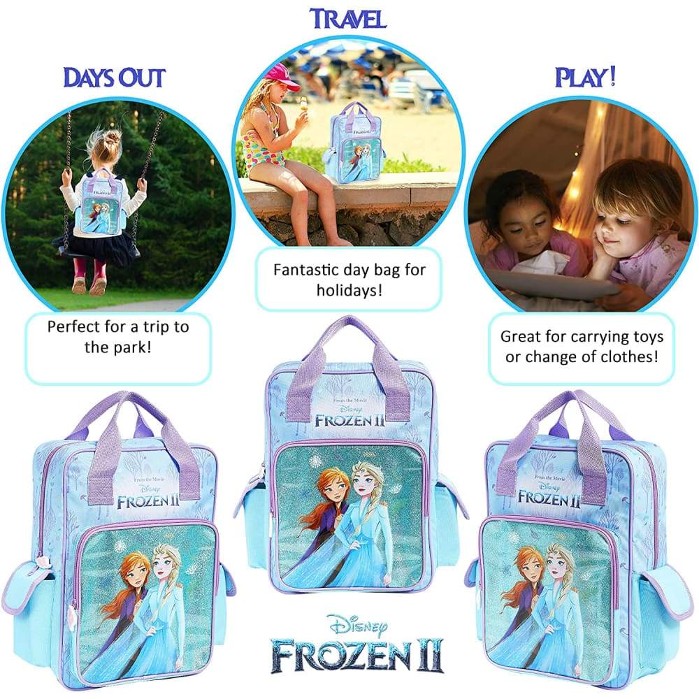 Disney Backpack Frozen 2 School Bag Handbag Anna and Elsa Large Kids Bag Travel for sale