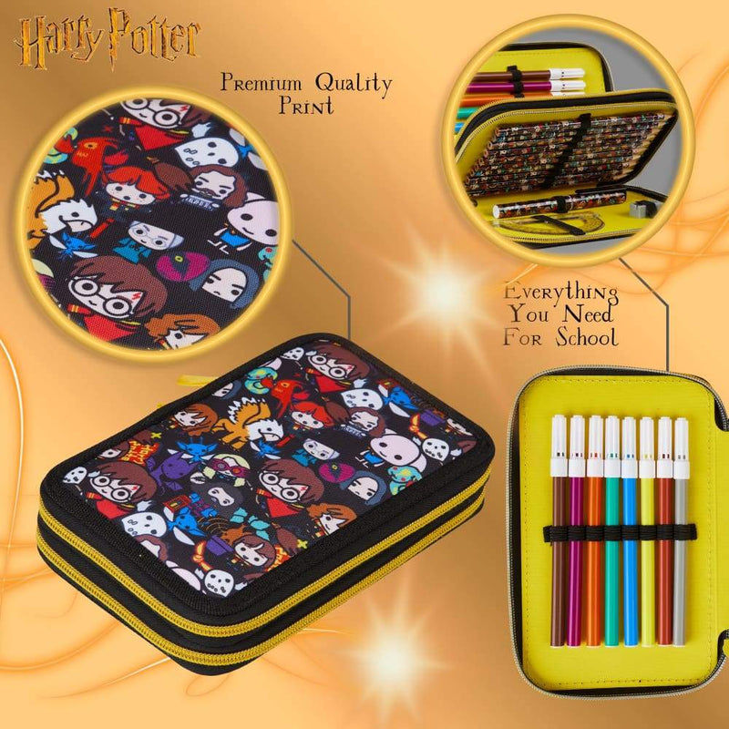 Harry Potter Large Filled Pencil Case with Harry Potter Stationary Supplies Pencil Case Harry Potter £12.49