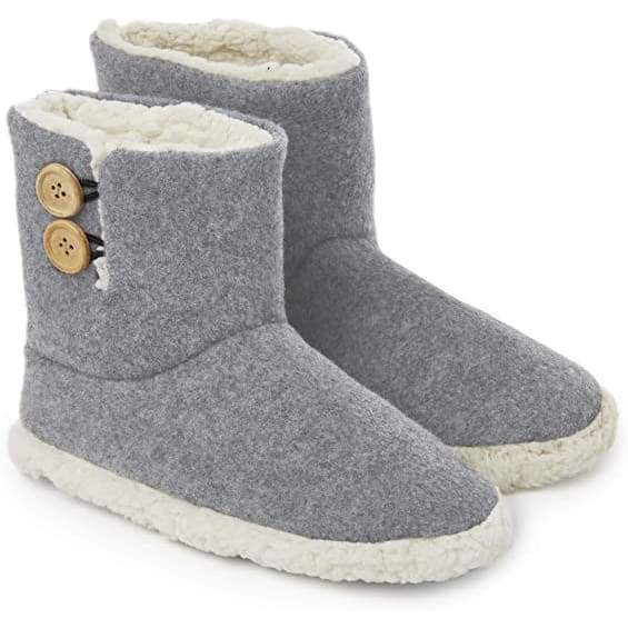 Dunlop Faux Sheepskin Warm Memory Foam Indoor Outdoor Bootie Slippers for Ladies Bootie Slippers Dunlop £14.45