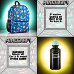 Minecraft 4 Piece Set School Bags Includes Water Bottle for Boys and Teenagers School Bag Minecraft £23.49