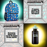 Minecraft 4 Piece Set School Bags Includes Water Bottle for Boys and Teenagers School Bag Minecraft £23.49
