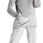 CityComfort Womens Pyjamas, Warm Fleece Hooded Pyjamas for Women Sets