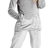 CityComfort Womens Pyjamas, Warm Fleece Hooded Pyjamas for Women Sets