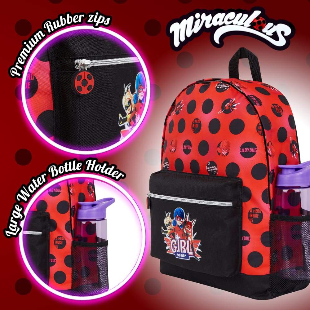 Miraculous Ladybug Kids Backpack Girls Backpacks for School Travel Sports Backpack Miraculous £10.90