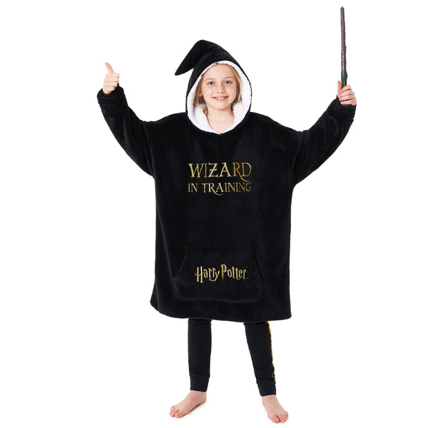Harry Potter Black Hoodie for Girls Fleece Oversized Hoodie Blanket Hoodie Harry Potter £16.49