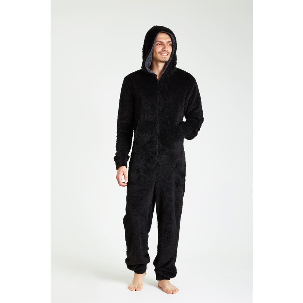Citycomfort Fluffy Fleece Onesie with Hoodie and Pockets for Men Onesie Citycomfort £24.49
