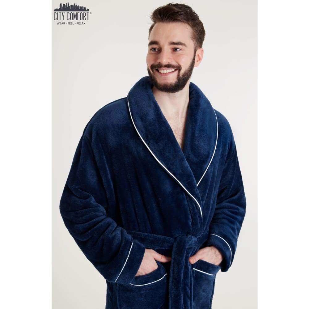 Citycomfort Luxury Super Soft Men Dressing Gown Mens Bathrobe Dressing Gown Citycomfort £22.49