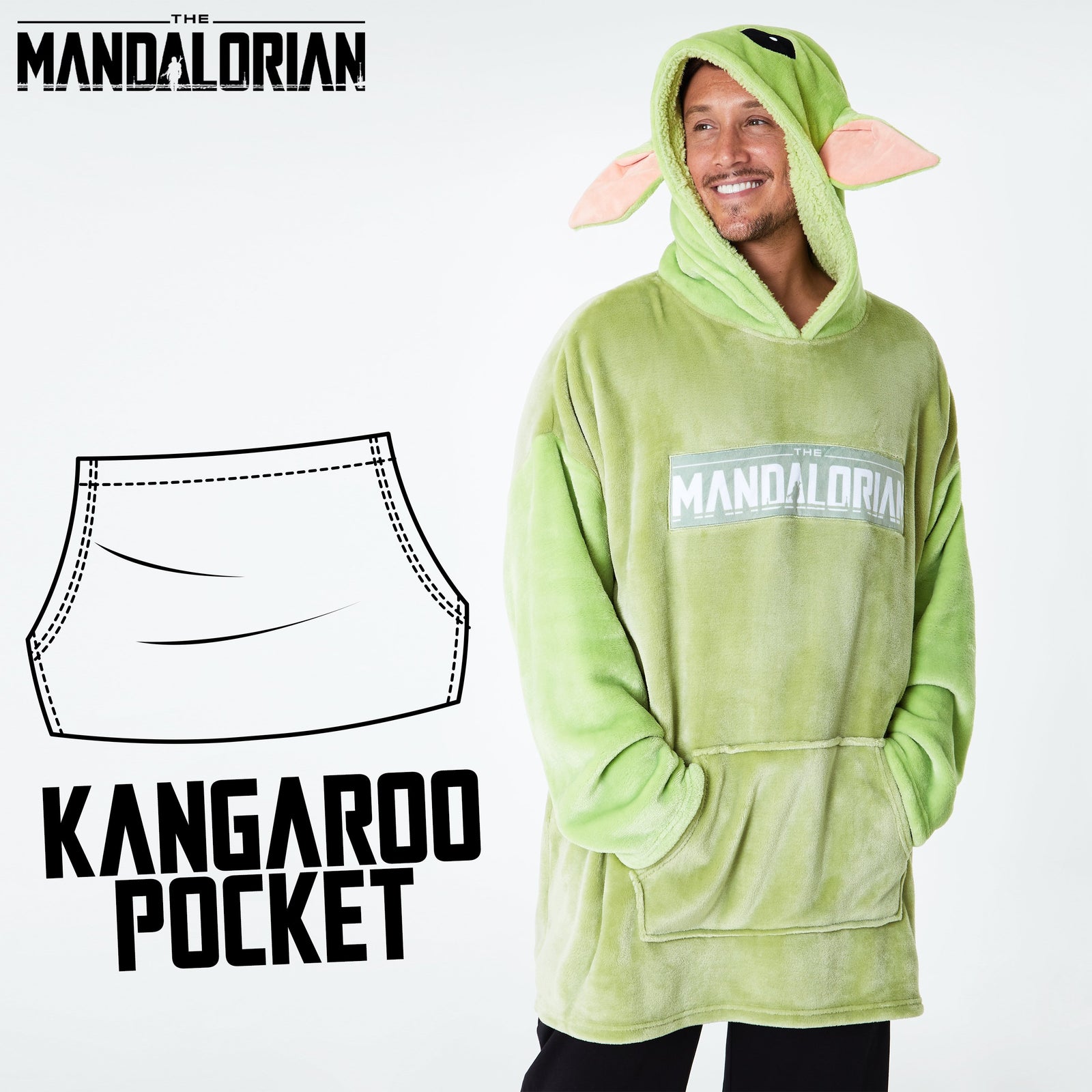 The Mandalorian Hoodies for Men, Baby Yoda Oversized Hoodie Blanket Gr