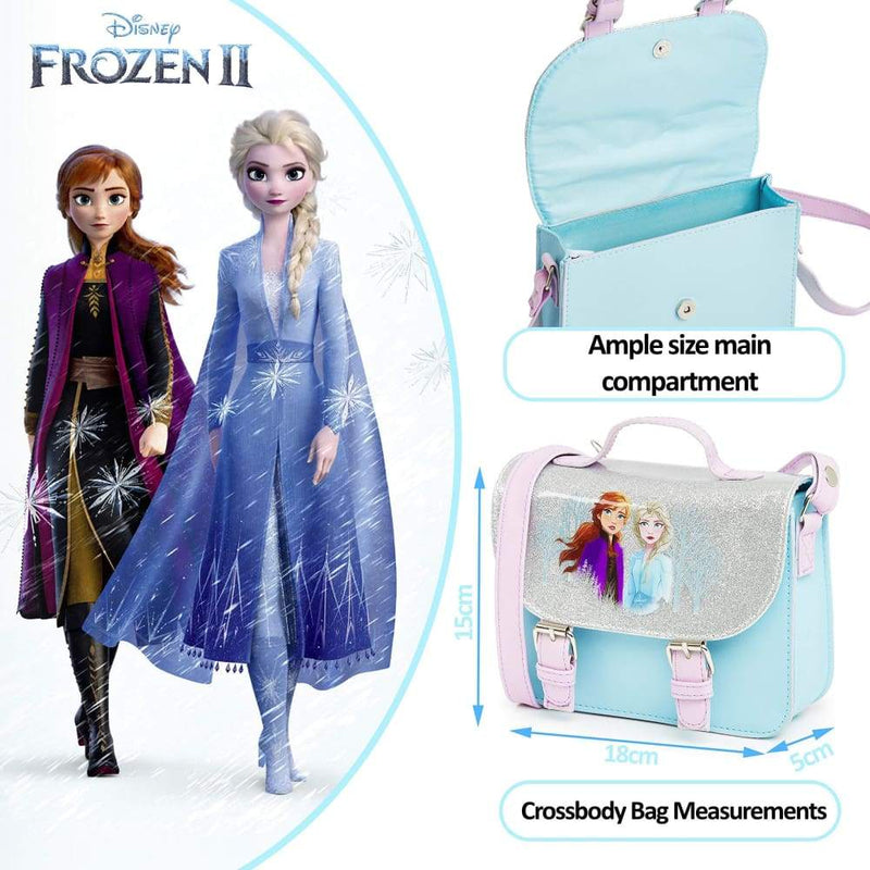 Disney Frozen Handbag Glitter Satchel Bag with Anna and Elsa for Girls Shoulder Bag Frozen £16.49