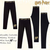 Harry Potter Black Cropped Hoodie & Leggings Cotton Set for Girls & Teenager Loungewear Set Harry Potter £15.49
